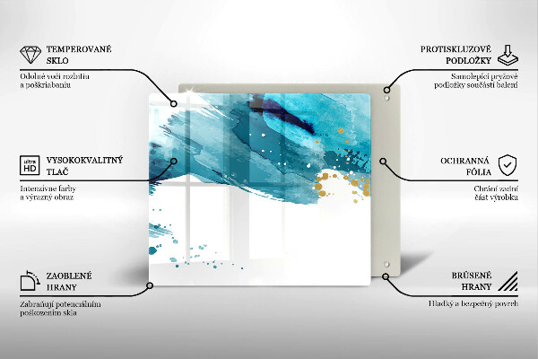 Glass worktop saver Blue spots