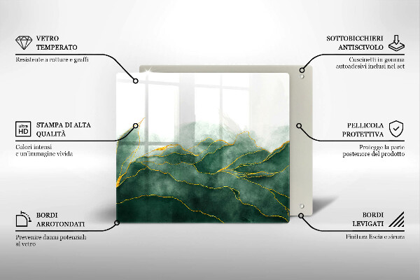 Glass worktop saver Abstraction nature