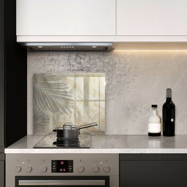 Glass worktop saver Palm sand and leaves
