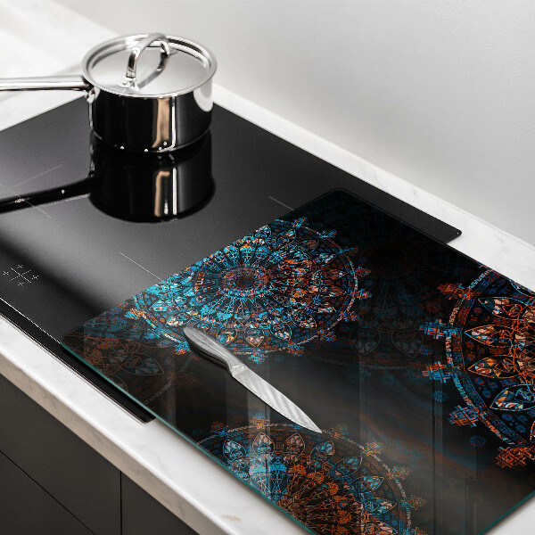 Glass worktop saver Boho Vintage Circles
