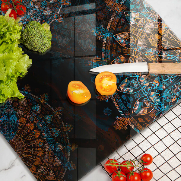 Glass worktop saver Boho Vintage Circles
