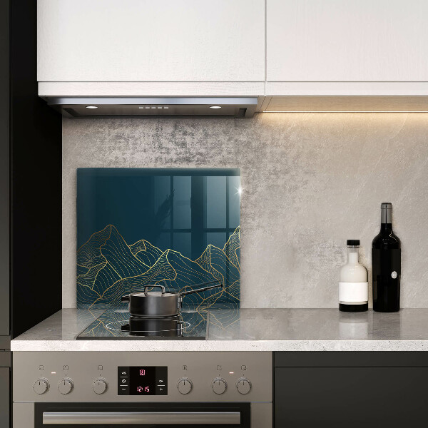 Glass worktop saver Abstract mountains