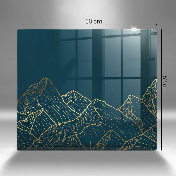 Glass worktop saver Abstract mountains