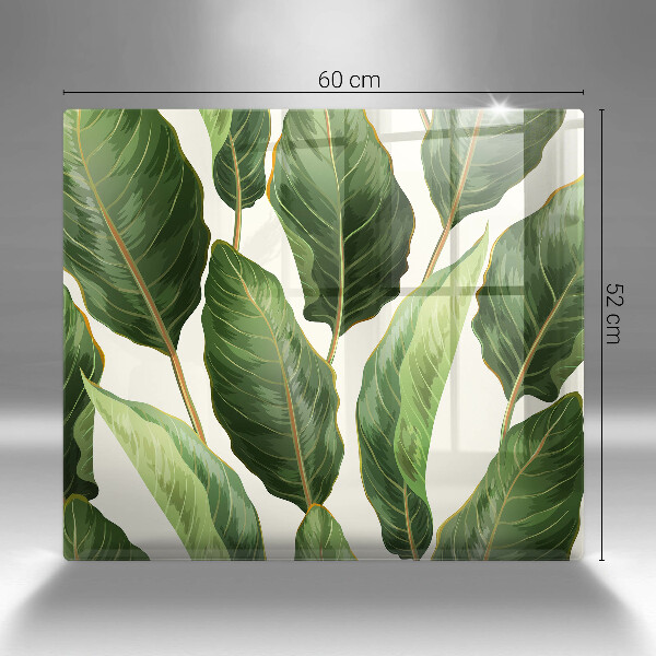 Glass worktop saver Banana leaves