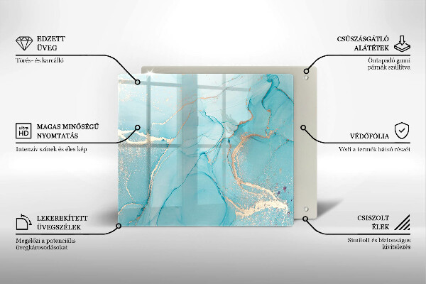 Glass worktop saver Abstraction stone