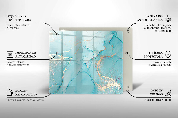 Glass worktop saver Abstraction stone