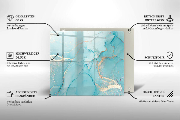 Glass worktop saver Abstraction stone