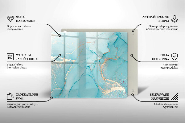 Glass worktop saver Abstraction stone