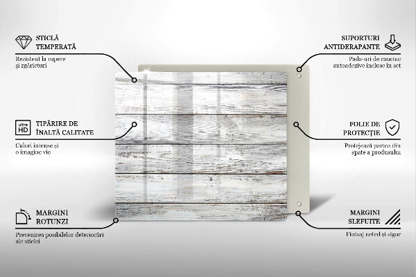 Glass worktop saver Bright wooden boards