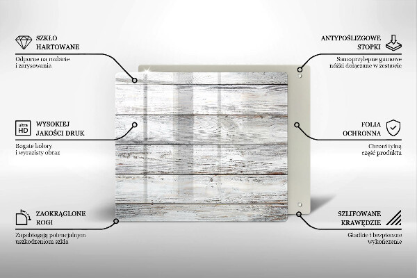 Glass worktop saver Bright wooden boards
