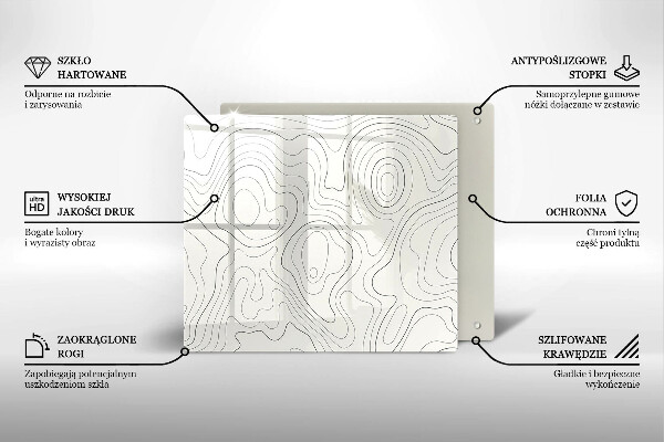 Glass worktop saver Line-art design
