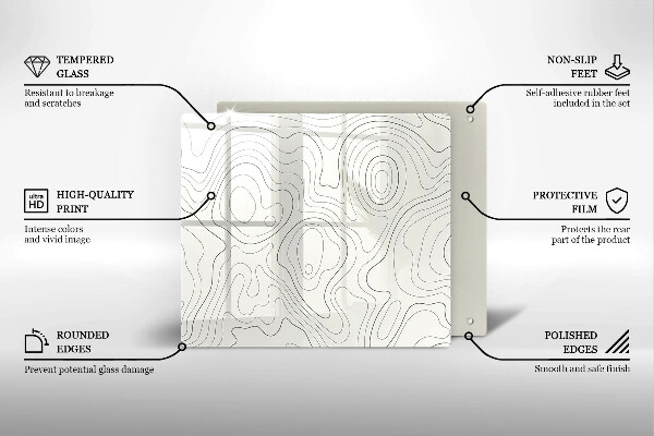 Glass worktop saver Line-art design