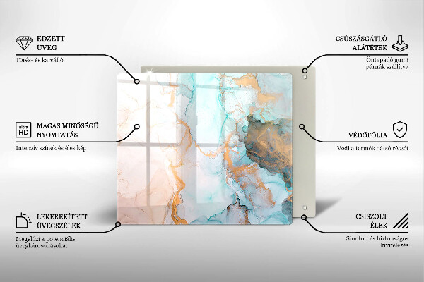 Glass worktop saver Marble abstraction