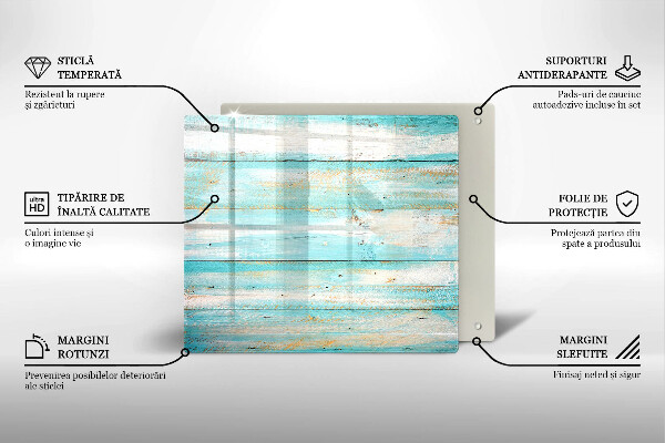 Chopping board glass Vintage wood boards