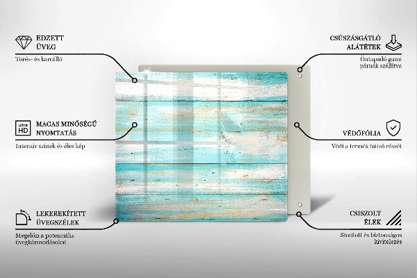 Chopping board glass Vintage wood boards