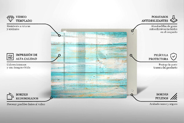 Chopping board glass Vintage wood boards