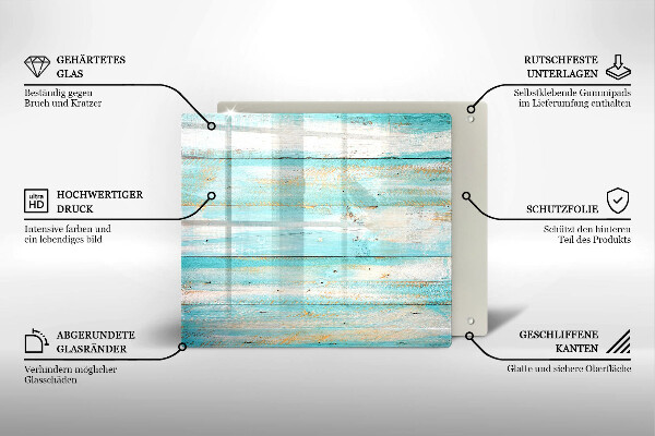 Chopping board glass Vintage wood boards