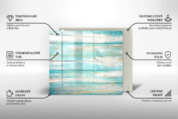 Chopping board glass Vintage wood boards