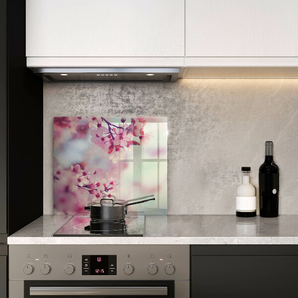Chopping board glass Nature apple flowers