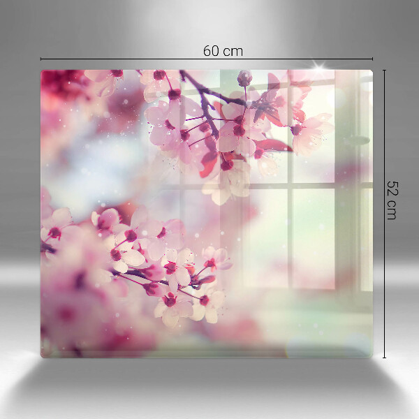 Chopping board glass Nature apple flowers