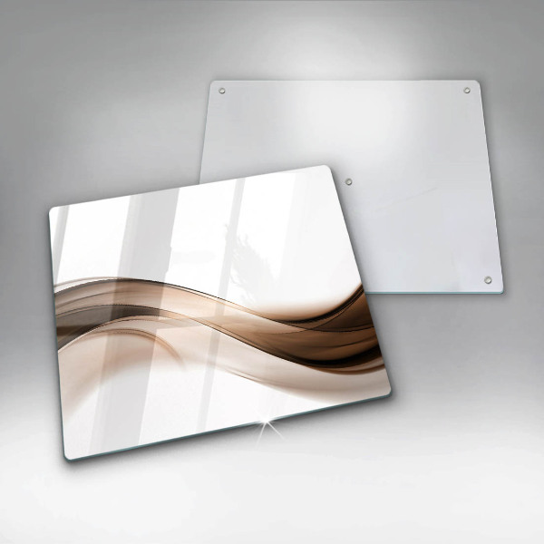 Chopping board glass Abstraction brown lines