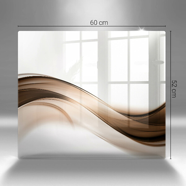 Chopping board glass Abstraction brown lines
