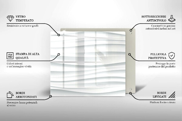 Chopping board glass Modern structure