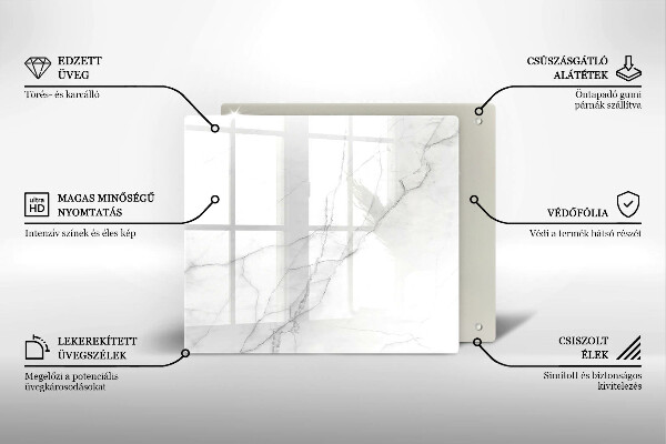 Glass worktop saver Marble stone background