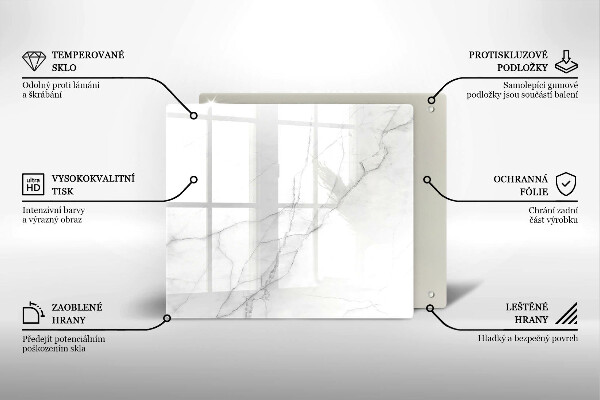 Glass worktop saver Marble stone background