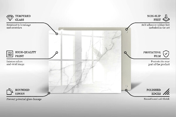 Glass worktop saver Marble stone background