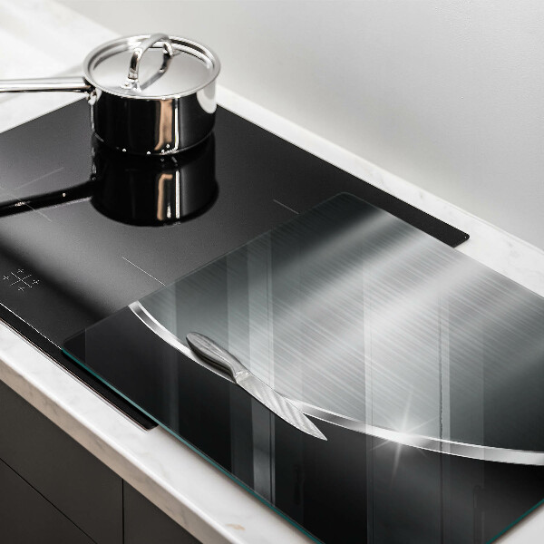 Glass worktop saver Abstraction with metal