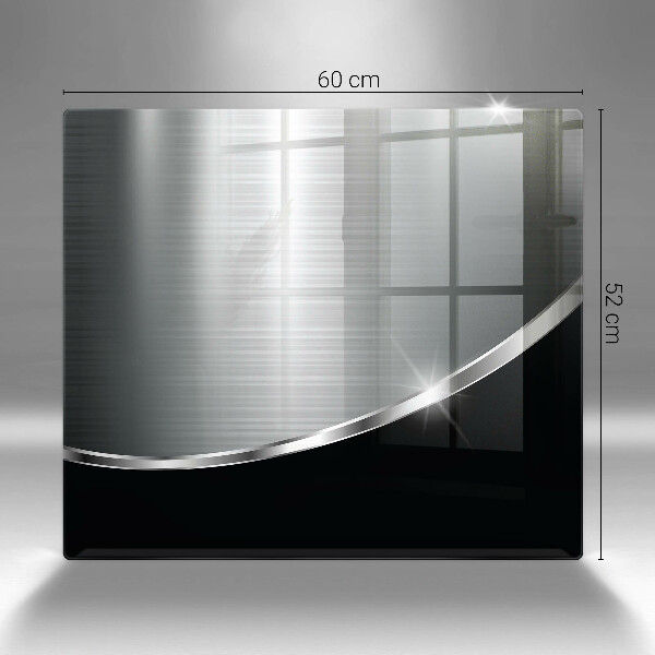 Glass worktop saver Abstraction with metal