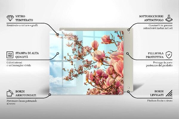 Kitchen worktop protector Pink Flowers Tree