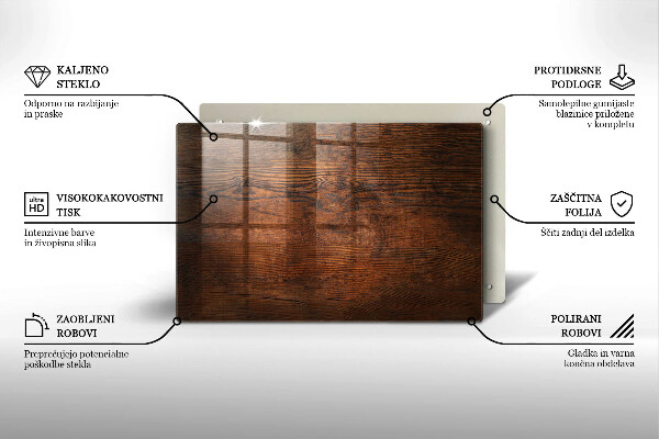Worktop saver Dark wood board