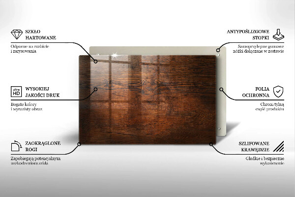 Worktop saver Dark wood board