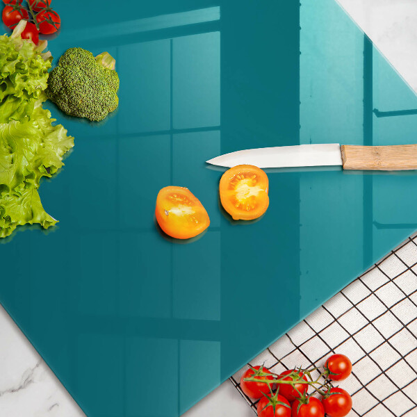 Chopping board glass Turquoise