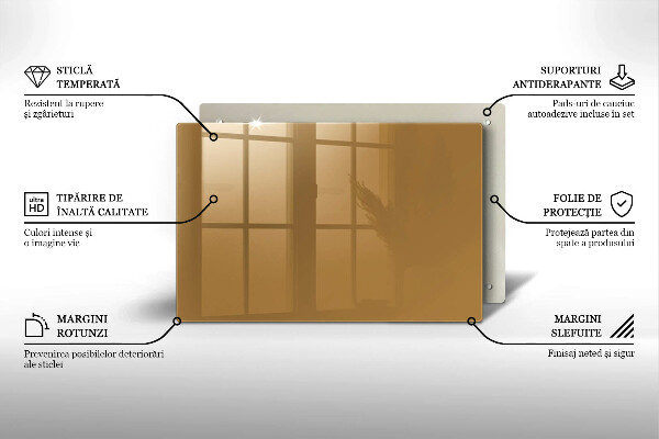 Chopping board glass Beige colour
