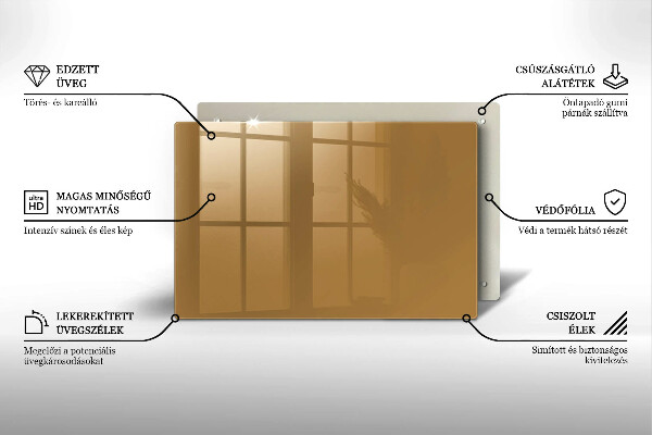 Chopping board glass Beige colour