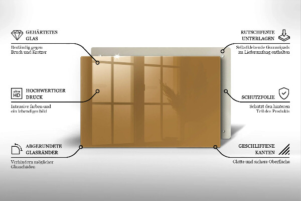 Chopping board glass Beige colour