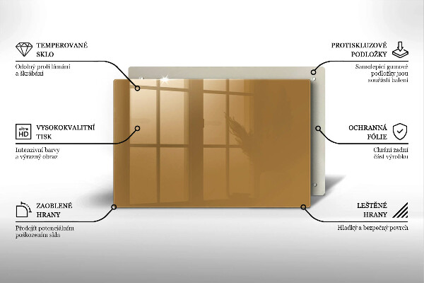 Chopping board glass Beige colour