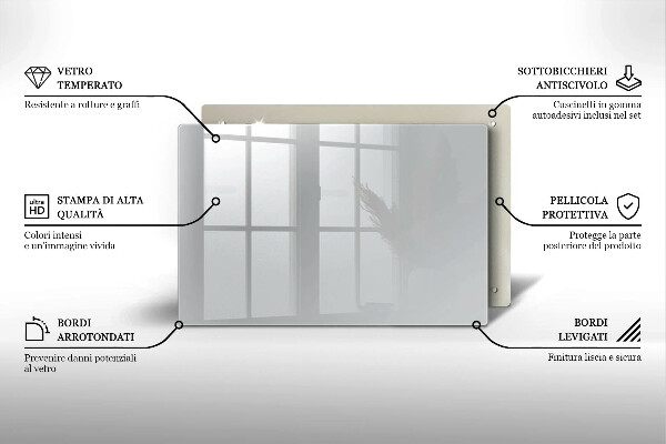 Chopping board glass Grey colour