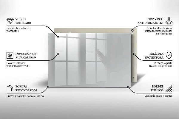 Chopping board glass Grey colour