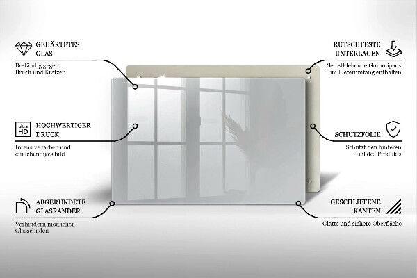 Chopping board glass Grey colour