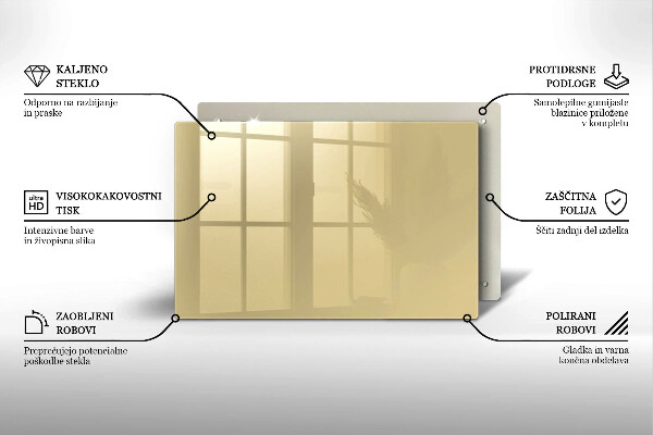 Chopping board glass Beige colour