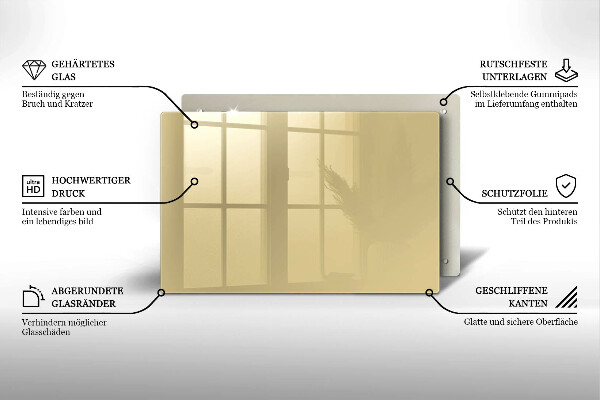 Chopping board glass Beige colour