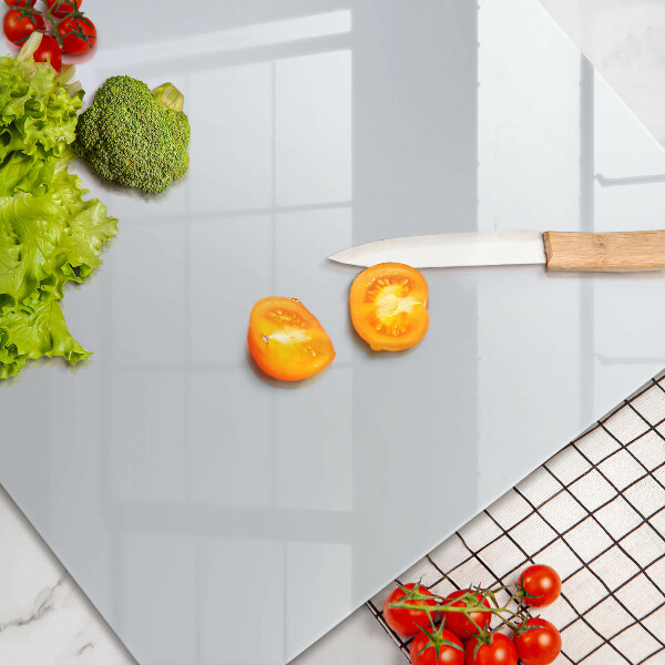 Chopping board glass White color