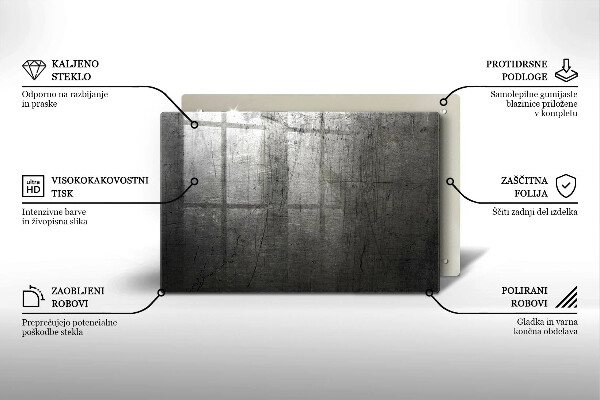 Worktop saver Metal texture