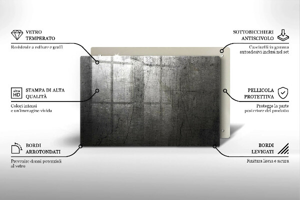 Worktop saver Metal texture