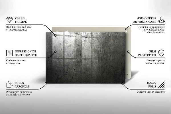 Worktop saver Metal texture