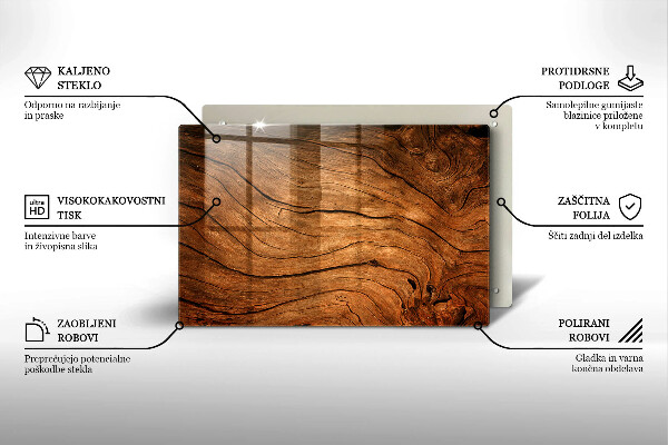 Worktop saver Wood board texture